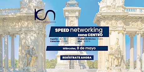 Primaire afbeelding van Speed Networking Online Zona Centro - 8 mayo