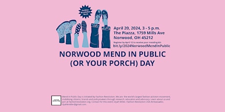 Norwood Mend in Public (or Your Porch) Day