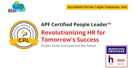 APF Certified People Leader™ (APF CPL™) | May 27-28, 2024