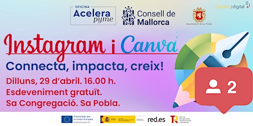 Imagem principal do evento Jornada de Instagram-Canva. Sa Pobla