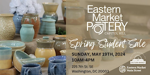Imagem principal do evento Eastern Market Pottery Spring Student Sale
