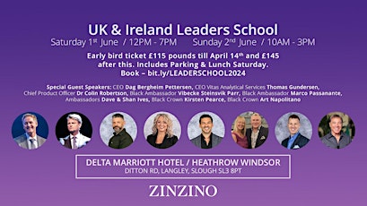 Hauptbild für Zinzino Leader School 2024 - London