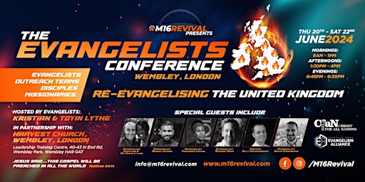 Imagem principal do evento THE EVANGELISTS CONFERENCE , THURSDAY 20TH - SATURDAY 22ND JUNE 2024