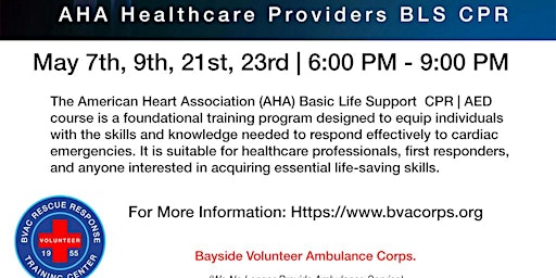Imagem principal do evento AHA Basic Life Support CPR | AED Course