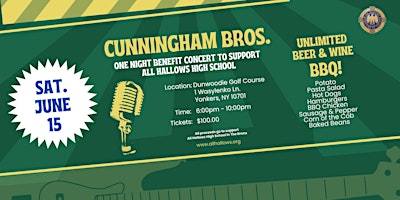 Imagem principal do evento Cunningham Brothers Benefit Concert Supporting All Hallows High School