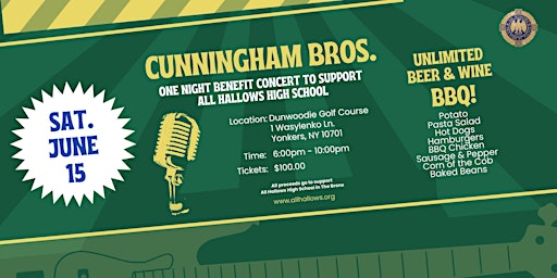 Imagen principal de Cunningham Brothers Benefit Concert Supporting All Hallows High School