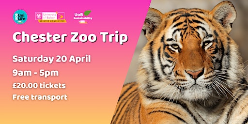 Primaire afbeelding van Chester Zoo Day Trip (SOLD OUT)