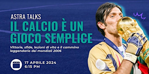 Imagem principal do evento Il calcio è un gioco semplice