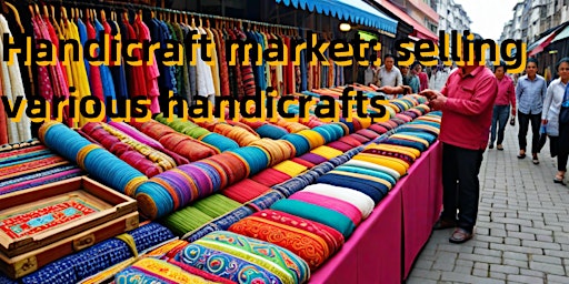 Handicraft market: selling various handicrafts  primärbild