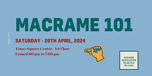 Imagem principal do evento Macrame 101 Workshop