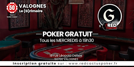 Imagem principal do evento Soirée RedCactus Poker X Le (G)rimoire à VALOGNES (50)
