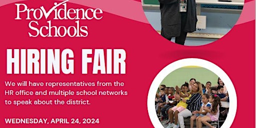 IN PERSON: Providence Schools April 24th Career Fair (RSVP ONLY)  primärbild