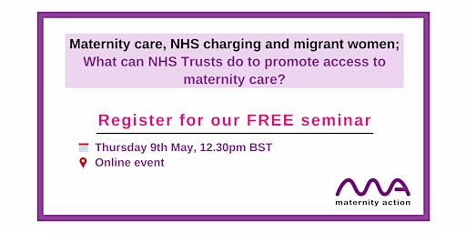 Imagem principal do evento What can NHS Trusts do to promote access to maternity care?