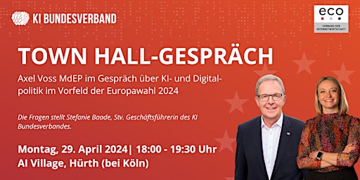 Immagine principale di Town Hall-Gespräch mit Axel Voss MdEP 