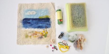 Needle felted seascape