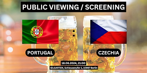 Imagem principal de Public Viewing/Screening: Portugal vs. Czechia