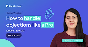 Imagen principal de Webinar: How to handle objections like a pro