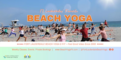 Imagem principal do evento Beach Yoga Saturday Slow Flow  ࿐ Ft Lauderdale Beach