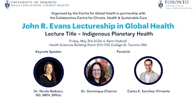 John R. Evans Lectureship in Global Health primary image