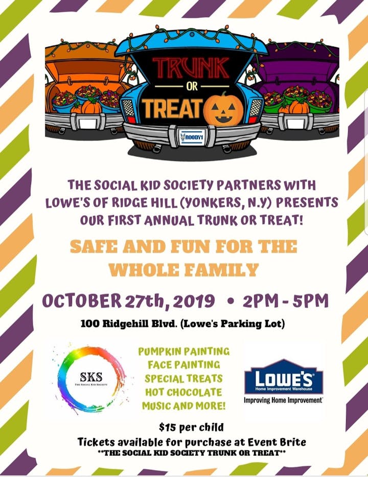 Yonkers Parking Tickets >> The Social Kid Society Trunk Or Treat Tickets Sun Oct 27 Yonkers Parking Tickets >> The Social Kid Society Trunk Or Treat Tickets Sun Oct 27
