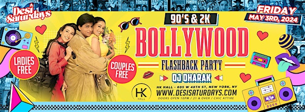 BOLLYWOOD FLASHBACK : Back To The 90's & 2k Party Featuring DJ DHARAK