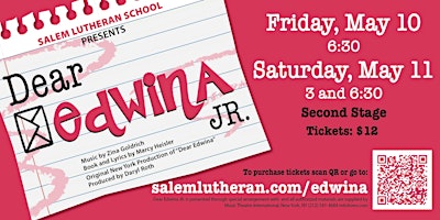 Imagen principal de Salem Lutheran School Presents Dear Edwina Jr. The Musical