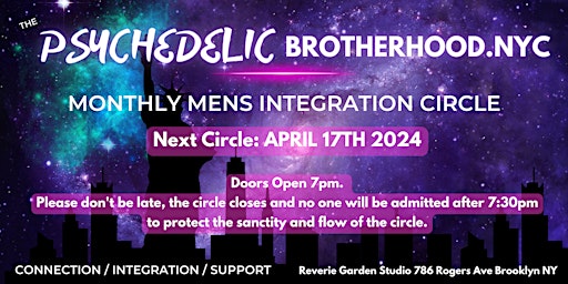 Imagem principal do evento The Psychedelic Brotherhood April Mens Integration Circle