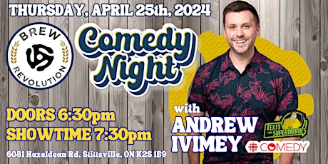 Brew Revolution Comedy presents ANDREW IVIMEY!
