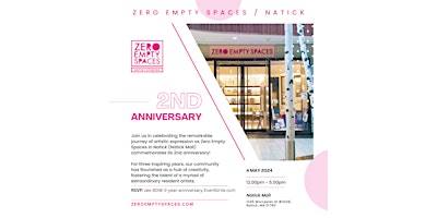 Image principale de Zero Empty Spaces (Natick, MA) 2 Year Anniversary During Boston Design Week