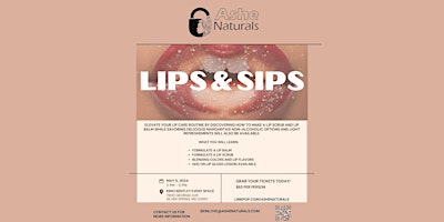 Imagem principal do evento Lips & Sips with Ashe Naturals