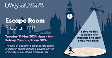 UWS School of Social Science Escape Room (Paisley Campus)