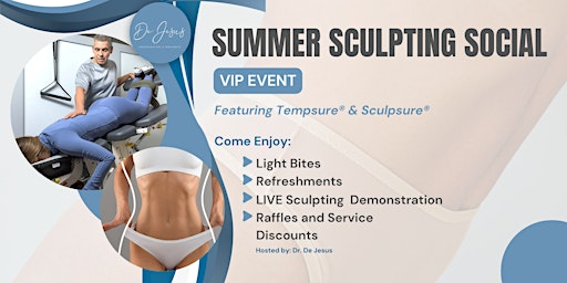 Immagine principale di Summer Sculpting VIP Event with De Jesus Chiropractic 