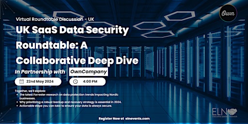 Immagine principale di UK Saas Data Security Roundtable - A collaborative Deep Dive 