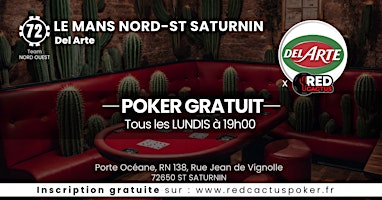 Soirée RedCactus Poker X Del Arte à SAINT-SATURNIN (72) primary image