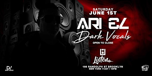 Ari El - Dark Vocals At Listen Brooklyn  primärbild