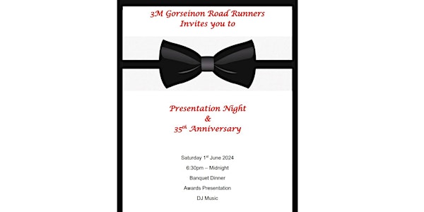 3M Gorseinon Road Runners Presentation Night and 35th Anniversary