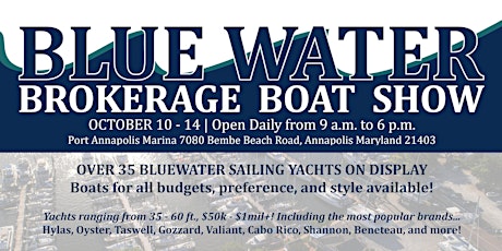 2019 Bluewater Brokerage Show - Oct 10 - 14 primary image