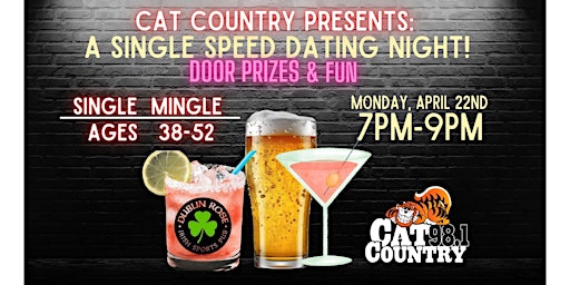 Cat Country 98.1 Presents :      "Single Mingle Speed Dating" primary image