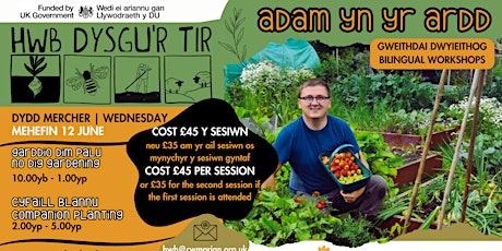 ADAM YN YR ARDD: No Dig Gardening & Companion Planting