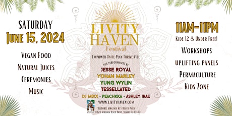 Primaire afbeelding van Livity Haven - Mindfulness & Music Festival  Ft. Jesse Royal & Yohan Marley
