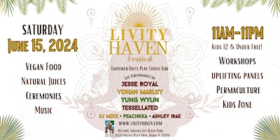 Primaire afbeelding van Livity Haven - Mindfulness & Music Festival  Ft. Jesse Royal & Yohan Marley