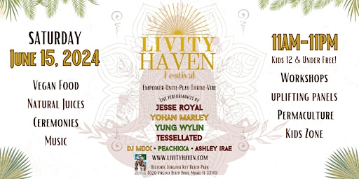 Imagem principal de Livity Haven - Mindfulness & Music Festival  Ft. Jesse Royal & Yohan Marley