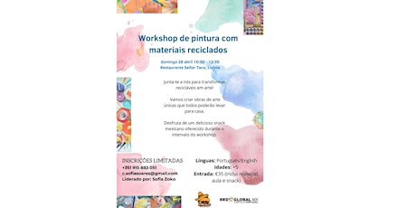 Workshop de pintura com materiais reciclados