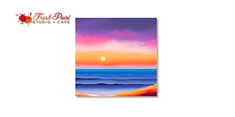 In-Studio Paint Night - Pastel Beach Sunset Acrylic Painting primary image