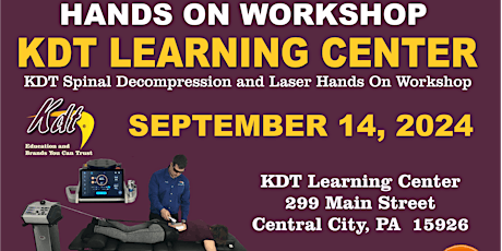 KDT NEURAL FLEX & LASER HANDS ON WORKSHOP -  SEPTEMBER 14- PA (ONE DAY)