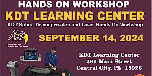 Hauptbild für KDT NEURAL FLEX & LASER HANDS ON WORKSHOP -  SEPTEMBER 14- PA (ONE DAY)