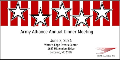 Immagine principale di Annual Army Alliance Dinner June 3, 2024 