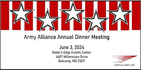 Annual Army Alliance Dinner June 3, 2024