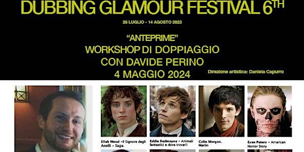 Doppiaggio - Masterclass a Genova con Davide Perino
