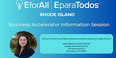 Imagen principal de EforAll Rhode Island Free Business Accelerator Info Session- KM Library